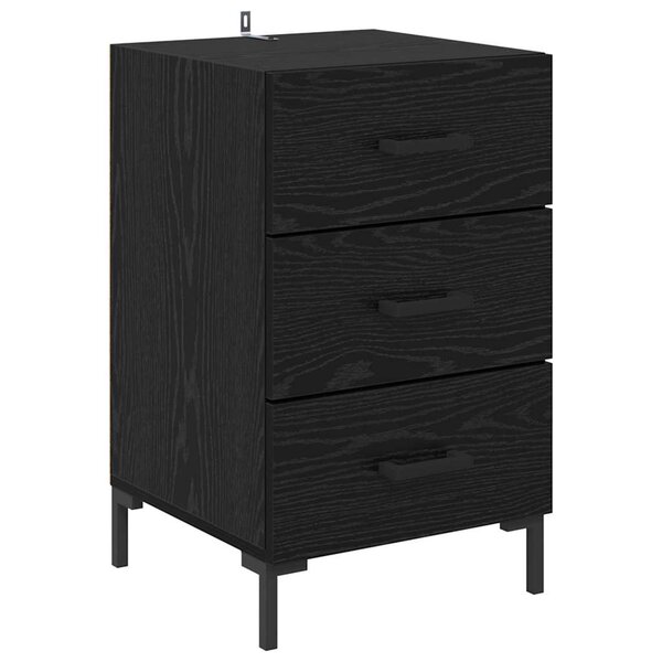 vidaXL Cabinet de chevet Chêne noir 40 x 40 x 66 cm Bois d'ingénierie