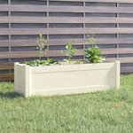 vidaXL Jardinière d'extérieur Blanc 100x31x31 cm Bois de pin massif