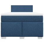 vidaXL Sommier à lattes de lit avec matelas Bleu 120x200 cm Tissu