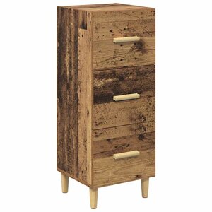 vidaXL Buffet Bois ancien 34 5 x 34 x 90 cm Bois d'ingénierie
