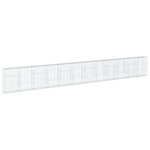 vidaXL Panier gabion avec couvercle 1200x50x150 cm fer galvanisé
