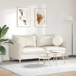 vidaXL Coussins de siège 2 Pièces Crème Ø 40 x 13 cm Velours