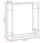 vidaXL Portant de bois de chauffage 80x28x86 cm acier inoxydable