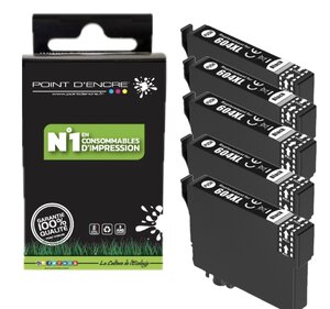 604XL - Ananas - 5 X NOIR - Grande capacité