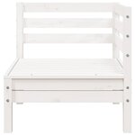 vidaXL Canapé de jardin 3 places blanc bois de pin massif