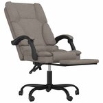 vidaXL Fauteuil de massage inclinable de bureau Taupe Tissu
