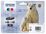 Multipack jet d'encre n°26 t2616 noir / cyan / magenta / jaune epson