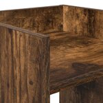 vidaXL Support de Plante Chêne fumé 30 x 30 x 80 cm Bois d'ingénierie