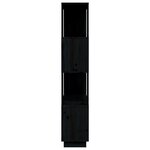 vidaXL Bibliothèque/Séparateur de pièce Noir 80x25x132 cm Pin massif