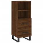 vidaXL Buffet Chêne marron 34 5x34x90 cm Bois d'ingénierie
