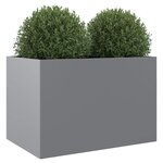 vidaXL Jardinière argenté 62x47x46 cm acier galvanisé