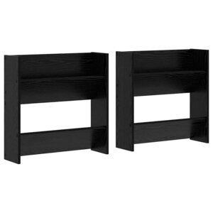 vidaXL Cabinet à chaussures 2 Pièces Chêne noir 60 x 18 x 60 cm