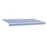 vidaXL Auvent Rétractable Bleu et blanc et anthracite