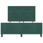 Cadre de lit en velours vert foncé vidaXL 140x190 cm