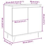 vidaXL Armoire de salle de bain vieux bois 58x33x60 cm bois ingénierie