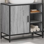 vidaXL Armoire de lavabo de salle de bain sonoma gris 65x33x60 cm