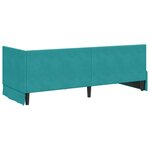 vidaXL Cadre de lit d'angle avec matelas 2 Pièces Turquoise Velours