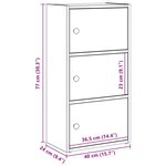 vidaXL Bibliothèque blanc 40x24x77 cm bois d'ingénierie