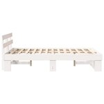 vidaXL Cadre de lit Blanc 120 x 200 cm Bois massif en pin