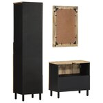 vidaXL Ensemble de meubles de salle de bain 3 Pièces bois manguier massif