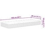 vidaXL Matelas à ressorts Bonnell pour enfants moyen 80x160 cm