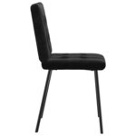 vidaXL Chaises à manger lot de 2 Noir Velours