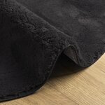 vidaXL Tapis Noir 120 x 170 cm Polyester Antidérapant