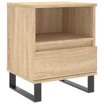 vidaXL Tables de chevet 2 Pièces chêne sonoma 40x35x50 cm bois ingénierie