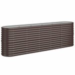 vidaXL Lit surélevé de jardin Acier galvanisé marron
