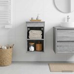 vidaXL Meuble de Salle de Bain In-between Sonoma gris 30 x 35 x 50 cm