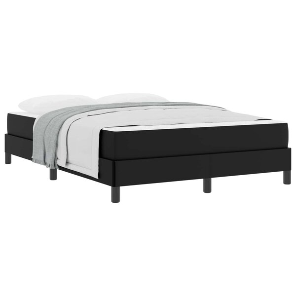 vidaXL Cadre de lit avec matelas Noir 140 x 200 cm tissu