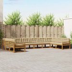 vidaXL Ensemble de canapés d'extérieur 10 Pièces Naturel et Beige