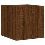 vidaXL Unités murales TV avec LED 4 Pièces chêne marron bois d'ingénierie