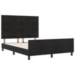 vidaXL Cadre de Lit Noir 140x190 cm Velours