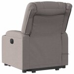 vidaXL Fauteuil inclinable de massage électrique Taupe Tissu
