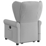 vidaXL Fauteuil de massage inclinable gris nuage tissu