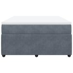 vidaXL Sommier à lattes de lit et matelas Gris foncé 140x190cm Velours