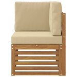 vidaXL Canapé d'angle extérieur Bois d'Acacia Massif Naturel