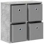 vidaXL Buffet Gris béton 49 5 x 22 x 47 cm