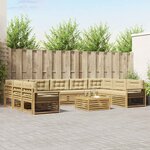 vidaXL Ensemble de canapés d'extérieur 10 Pièces Blanc et Beige