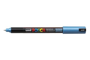 Marqueur pointe calibrée extra-fine pc1mr 0 7mm bleu métal x 12 POSCA