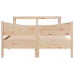vidaXL Cadre de lit avec tête de lit 120x190 cm bois de pin massif