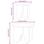 vidaXL Table basse 2 Pièces Naturel 39 5 x 39 5 x 30 cm