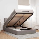 VidaXL Cadre de lit ottoman avec matelas taupe 120x190 cm tissu