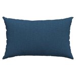 vidaXL Coussins de canapé 2 Pièces Bleu 50 x 30 cm tissu