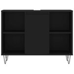 vidaXL Armoire de salle de bain noir 80x33x60 cm bois d'ingénierie