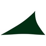 Vidaxl voile de parasol tissu oxford triangulaire 3x4x5 m vert foncé
