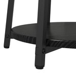Table d'appoint vidaXL 2 pièces Bois Noir et Métal