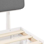 vidaXL Cadre de lit avec tête de lit rembourrée Gris clair