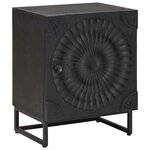 vidaXL Table de chevet faite main Noir 40 x 30 x 50 cm